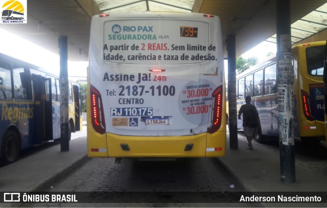 Auto Viação Reginas RJ 110.175 na cidade de São João de Meriti, Rio de Janeiro, Brasil, por Anderson Nascimento . ID da foto: 10643941.