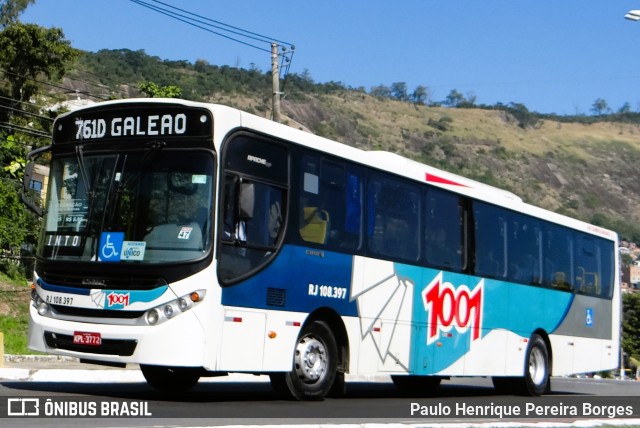 Auto Viação 1001 RJ 108.397 na cidade de Niterói, Rio de Janeiro, Brasil, por Paulo Henrique Pereira Borges. ID da foto: 10645772.