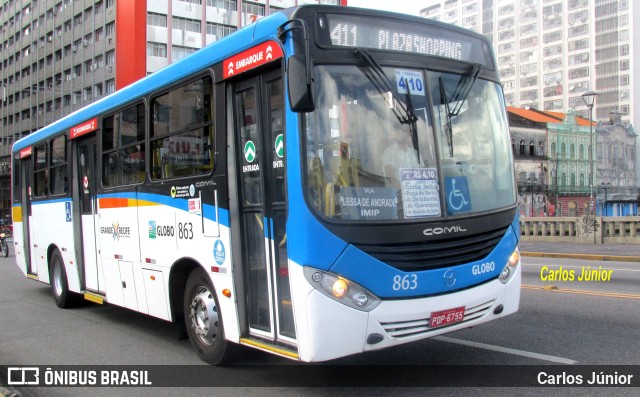 Transportadora Globo 863 na cidade de Recife, Pernambuco, Brasil, por Carlos Júnior. ID da foto: 10649706.