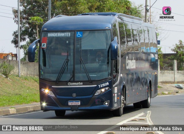 Viação Cometa 721529 na cidade de Campinas, São Paulo, Brasil, por Henrique Alves de Paula Silva. ID da foto: 10649595.