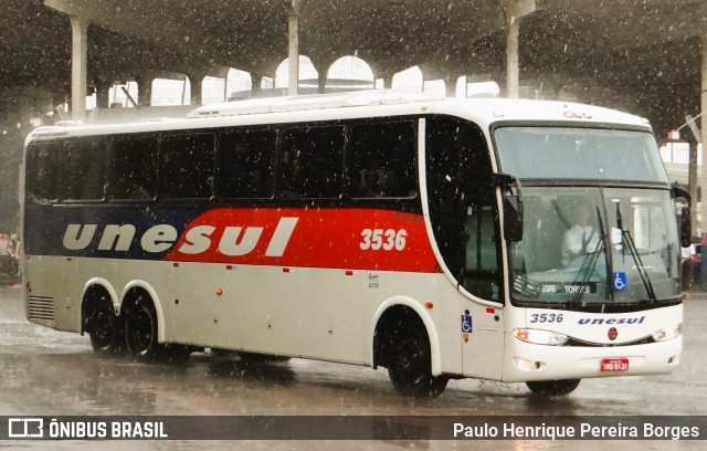 Unesul de Transportes 3536 na cidade de Porto Alegre, Rio Grande do Sul, Brasil, por Paulo Henrique Pereira Borges. ID da foto: 10649258.