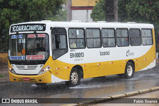 Transportes Barata BN-00013 na cidade de Belém, Pará, Brasil, por Fabio Soares. Número da foto: #10648251.