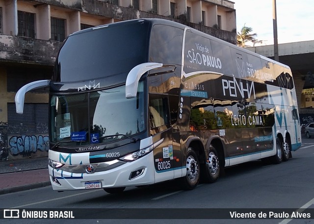 Empresa de Ônibus Nossa Senhora da Penha 60025 na cidade de Belo Horizonte, Minas Gerais, Brasil, por Vicente de Paulo Alves. ID da foto: 10646774.