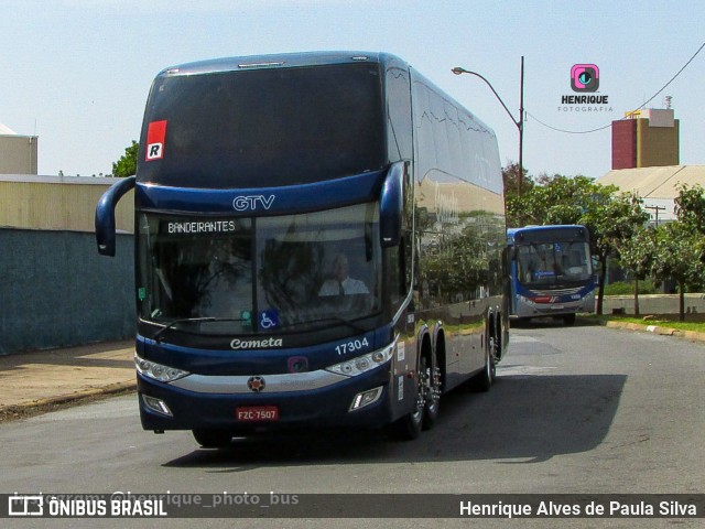 Viação Cometa 17304 na cidade de Campinas, São Paulo, Brasil, por Henrique Alves de Paula Silva. ID da foto: 10649596.