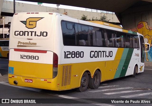 Empresa Gontijo de Transportes 12880 na cidade de Belo Horizonte, Minas Gerais, Brasil, por Vicente de Paulo Alves. ID da foto: 10646767.