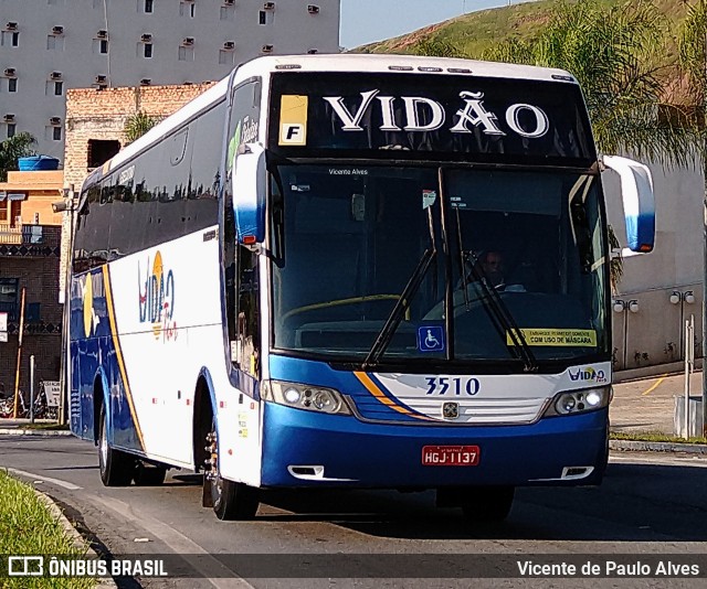 Vidão Tur - Dotocel Turismo 3510 na cidade de Aparecida, São Paulo, Brasil, por Vicente de Paulo Alves. ID da foto: 10648198.