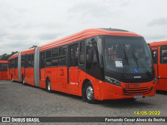 Viação Cidade Sorriso GE735 na cidade de Curitiba, Paraná, Brasil, por Fernando Cesar Alves da Rocha. ID da foto: 10648769.