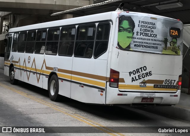 Companhia Carris Porto-Alegrense 0567 na cidade de Porto Alegre, Rio Grande do Sul, Brasil, por Gabriel Lopes. Número da foto: #9713024.