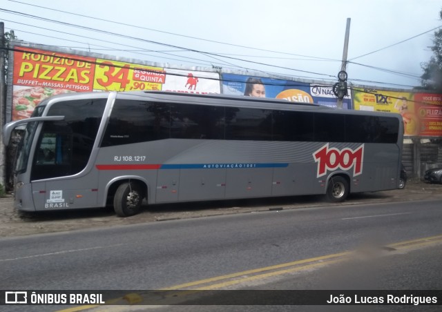 Auto Viação 1001 RJ108.1217 na cidade de Rio de Janeiro, Rio de Janeiro, Brasil, por João Lucas Rodrigues. ID da foto: 9710973.