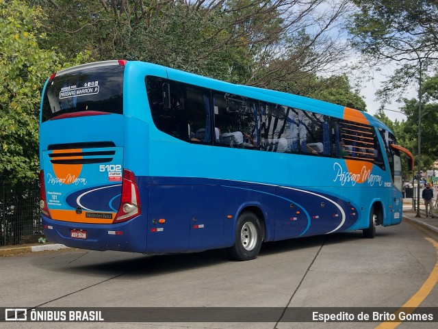 Empresa de Ônibus Pássaro Marron 5102 na cidade de São Paulo, São Paulo, Brasil, por Espedito de Brito Gomes. Número da foto: #9712473.