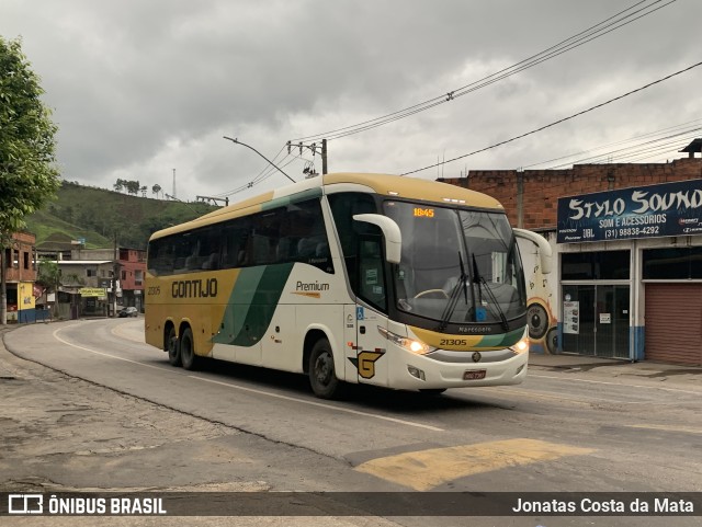 Empresa Gontijo de Transportes 21305 na cidade de Timóteo, Minas Gerais, Brasil, por Jonatas Costa da Mata. ID da foto: 9711485.