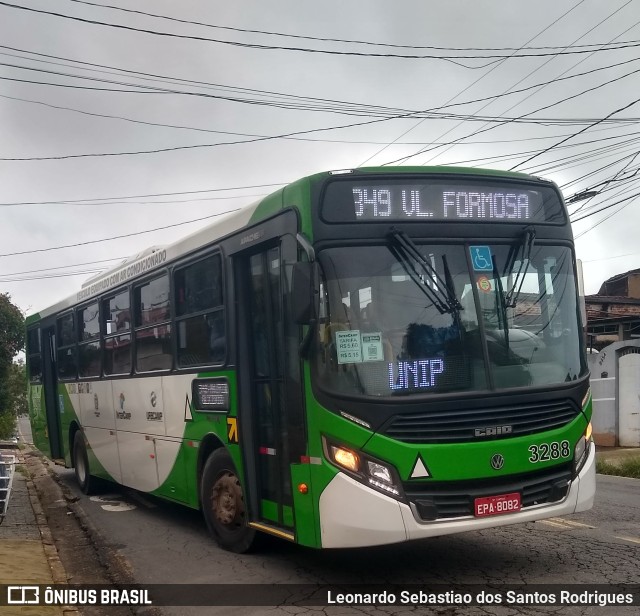 VB Transportes e Turismo 3288 na cidade de Campinas, São Paulo, Brasil, por Leonardo Sebastiao dos Santos Rodrigues. ID da foto: 9712292.