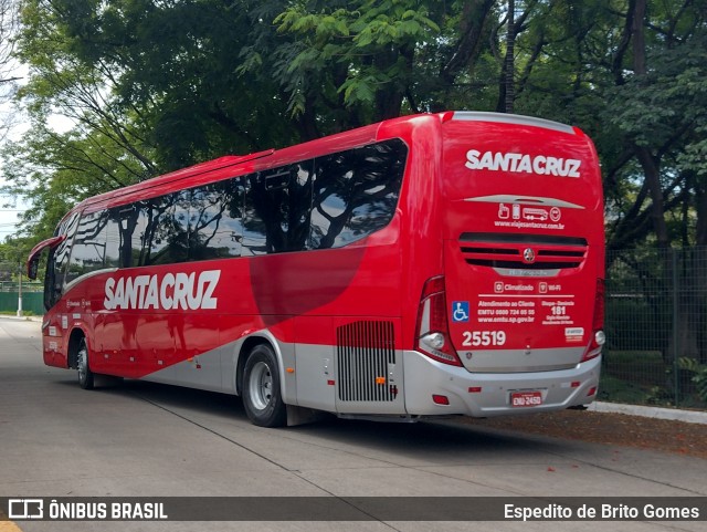 Viação Santa Cruz 25519 na cidade de São Paulo, São Paulo, Brasil, por Espedito de Brito Gomes. Número da foto: #9712488.