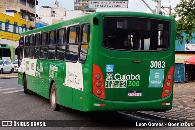 Expresso Caribus Transportes 3083 na cidade de Cuiabá, Mato Grosso, Brasil, por Leon Gomes. ID da foto: 9712035.