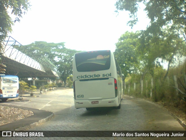 Viação Cidade Sol 4510 na cidade de Ibicaraí, Bahia, Brasil, por Mario dos Santos Nogueira Junior. Número da foto: #9712205.