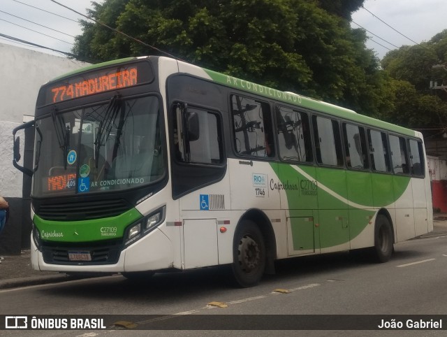 Caprichosa Auto Ônibus C27109 na cidade de Rio de Janeiro, Rio de Janeiro, Brasil, por João Gabriel. ID da foto: 9711227.