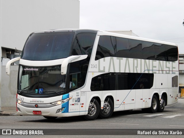 Auto Viação Catarinense 3543 na cidade de Rio de Janeiro, Rio de Janeiro, Brasil, por Rafael da Silva Xarão. Número da foto: #9737485.