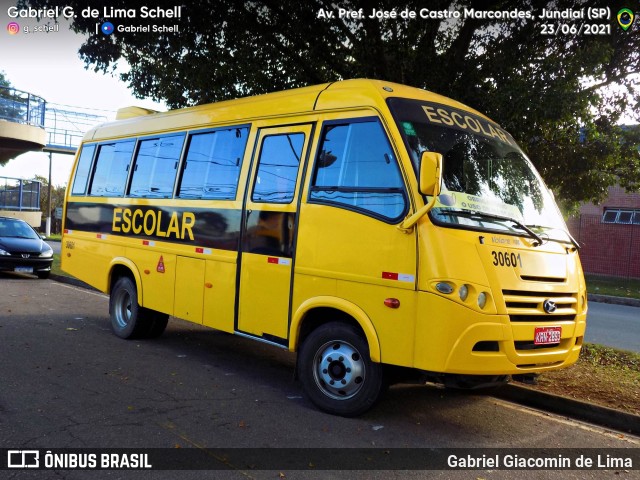 Auto Ônibus Três Irmãos 30601 na cidade de Jundiaí, São Paulo, Brasil, por Gabriel Giacomin de Lima. Número da foto: #9740066.