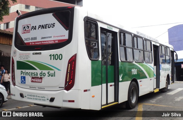 Viação Princesa do Sul 1100 na cidade de Pouso Alegre, Minas Gerais, Brasil, por Jair Silva. ID da foto: 9738825.