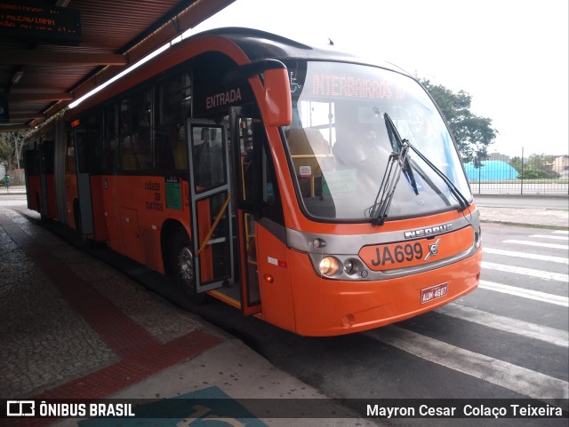 Expresso Azul JA699 na cidade de Curitiba, Paraná, Brasil, por Mayron Cesar  Colaço Teixeira. ID da foto: 9740077.