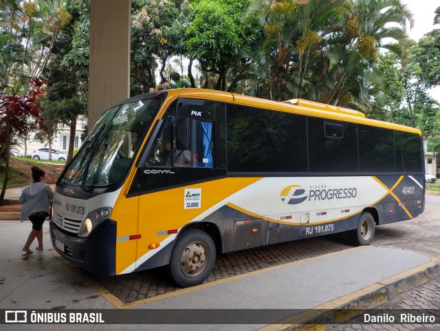 Viação Progresso 40401 (RJ 191.075) na cidade de Vassouras, Rio de Janeiro, Brasil, por Danilo  Ribeiro. ID da foto: 9738543.