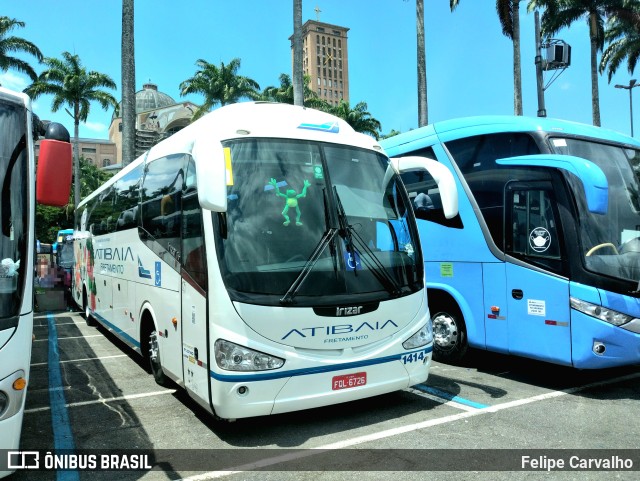 Viação Atibaia São Paulo 1414 na cidade de Aparecida, São Paulo, Brasil, por Felipe Carvalho. ID da foto: 9740509.