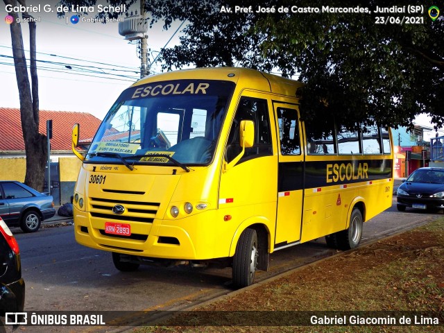 Auto Ônibus Três Irmãos 30601 na cidade de Jundiaí, São Paulo, Brasil, por Gabriel Giacomin de Lima. Número da foto: #9740059.