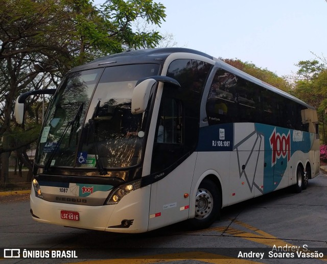 Auto Viação 1001 RJ 108.1087 na cidade de São Paulo, São Paulo, Brasil, por Andrey  Soares Vassão. ID da foto: 9741075.