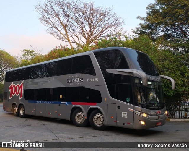 Auto Viação 1001 RJ 108.516 na cidade de São Paulo, São Paulo, Brasil, por Andrey  Soares Vassão. Número da foto: #9740864.