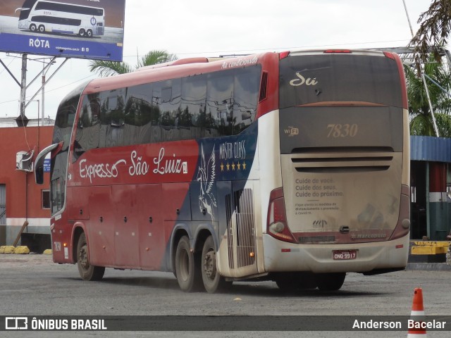 Expresso São Luiz 7830 na cidade de Feira de Santana, Bahia, Brasil, por Anderson  Bacelar. ID da foto: 9743308.