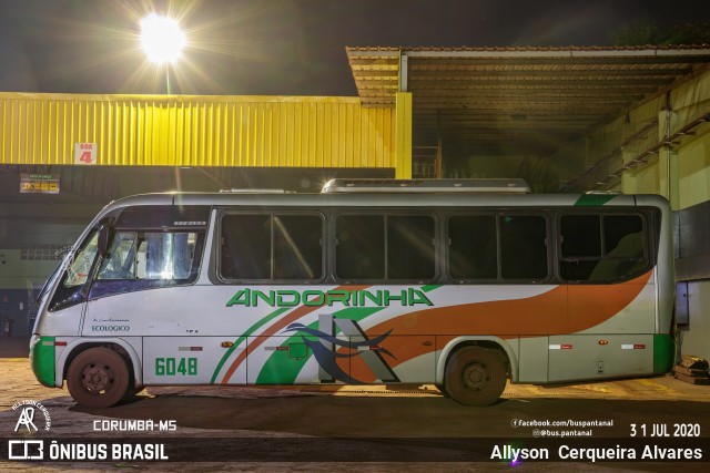 Empresa de Transportes Andorinha 6048 na cidade de Corumbá, Mato Grosso do Sul, Brasil, por Allyson  Cerqueira Alvares. ID da foto: 9741688.