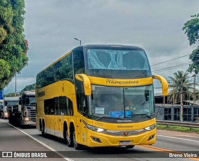 Viação Itapemirim 17015 na cidade de Campos dos Goytacazes, Rio de Janeiro, Brasil, por Breno Vieira. ID da foto: 9744614.