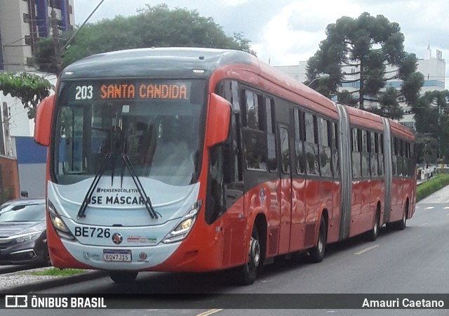 Transporte Coletivo Glória BE726 na cidade de Curitiba, Paraná, Brasil, por Amauri Caetano. Número da foto: #9746883.