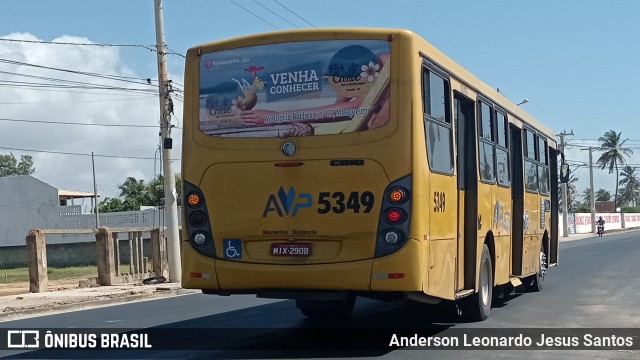 AVP - Auto Viação Paraíso 5349 na cidade de Aracaju, Sergipe, Brasil, por Anderson Leonardo Jesus Santos. ID da foto: 9744032.