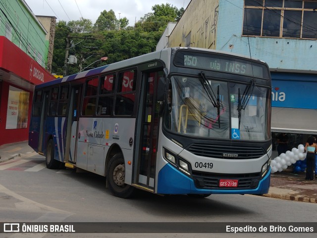 Viação Nossa Cidade 00419 na cidade de Franco da Rocha, São Paulo, Brasil, por Espedito de Brito Gomes. Número da foto: #9747010.