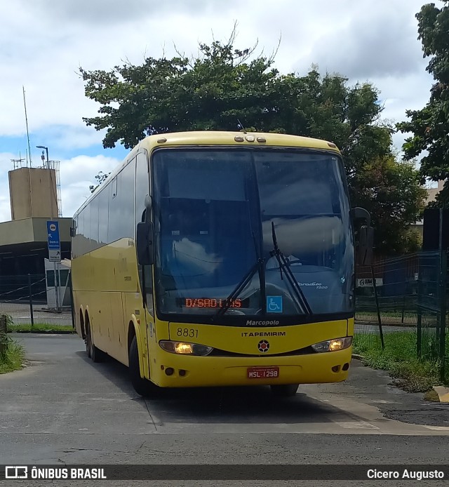 Viação Itapemirim 8831 na cidade de Ribeirão Preto, São Paulo, Brasil, por Cicero Augusto. ID da foto: 9744328.