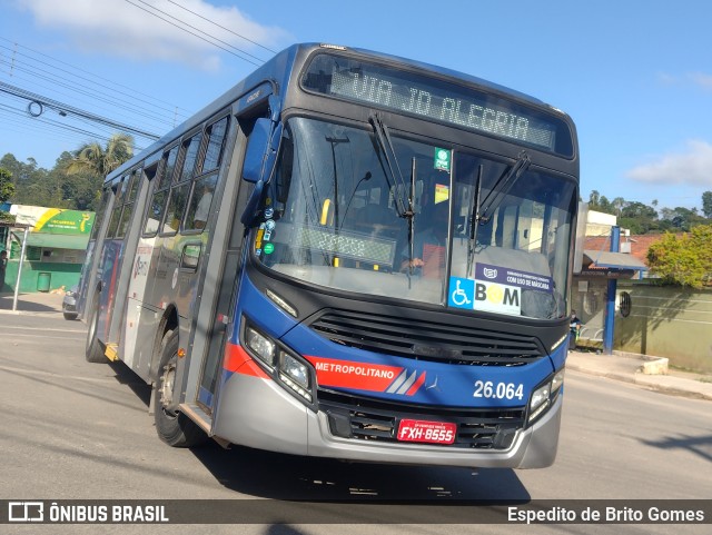 Auto Ônibus Moratense 26.064 na cidade de Francisco Morato, São Paulo, Brasil, por Espedito de Brito Gomes. Número da foto: #9744016.