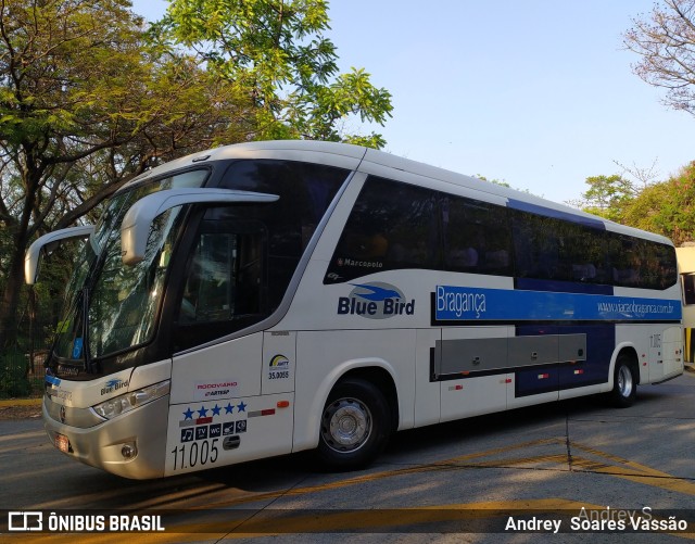 Auto Viação Bragança 11005 na cidade de São Paulo, São Paulo, Brasil, por Andrey  Soares Vassão. Número da foto: #9747647.