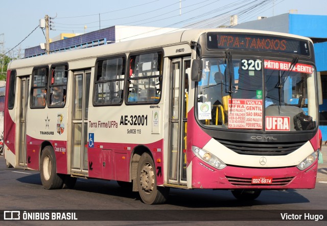 Transurb AE-32001 na cidade de Belém, Pará, Brasil, por Victor Hugo. ID da foto: 9748765.