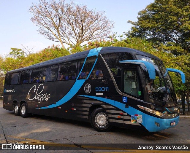 Empresa de Ônibus Nossa Senhora da Penha 53011 na cidade de São Paulo, São Paulo, Brasil, por Andrey  Soares Vassão. ID da foto: 9749278.