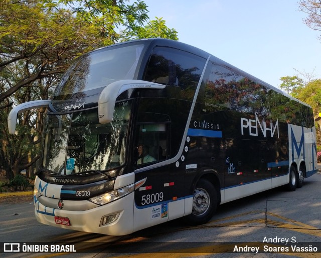 Empresa de Ônibus Nossa Senhora da Penha 58009 na cidade de São Paulo, São Paulo, Brasil, por Andrey  Soares Vassão. ID da foto: 9747674.