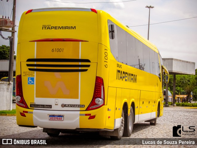 Viação Itapemirim 61001 na cidade de Campos dos Goytacazes, Rio de Janeiro, Brasil, por Lucas de Souza Pereira. ID da foto: 9748876.