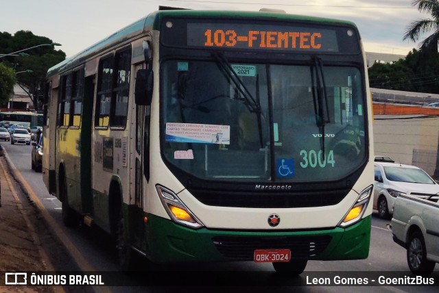 Expresso Caribus Transportes 3004 na cidade de Cuiabá, Mato Grosso, Brasil, por Leon Gomes. ID da foto: 9748486.