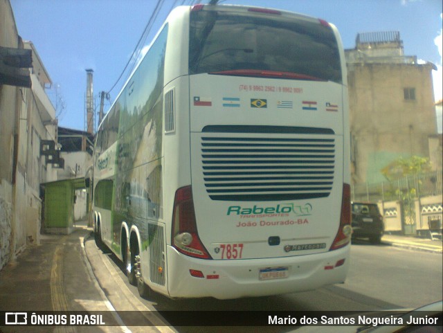 Rabelo Transportes 7857 na cidade de Salvador, Bahia, Brasil, por Mario dos Santos Nogueira Junior. ID da foto: 9748814.