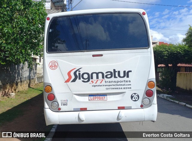 Sigmatur Transportes e Turismo 26 na cidade de Cariacica, Espírito Santo, Brasil, por Everton Costa Goltara. Número da foto: #9747583.