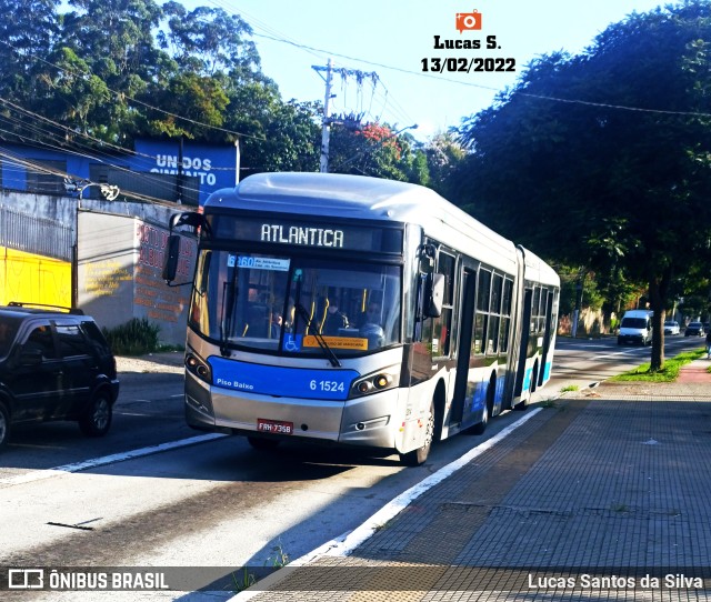 Viação Grajaú S.A. 6 1524 na cidade de São Paulo, São Paulo, Brasil, por Lucas Santos da Silva. Número da foto: #9750561.