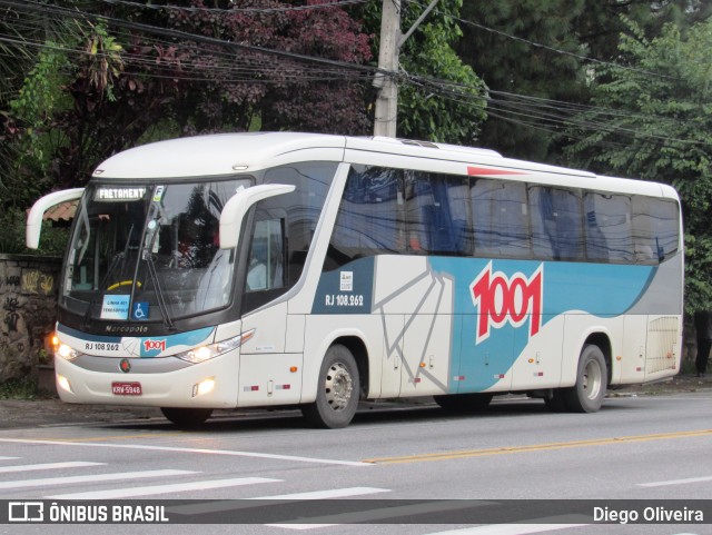 Auto Viação 1001 RJ 108.262 na cidade de Teresópolis, Rio de Janeiro, Brasil, por Diego Oliveira. Número da foto: #9750408.