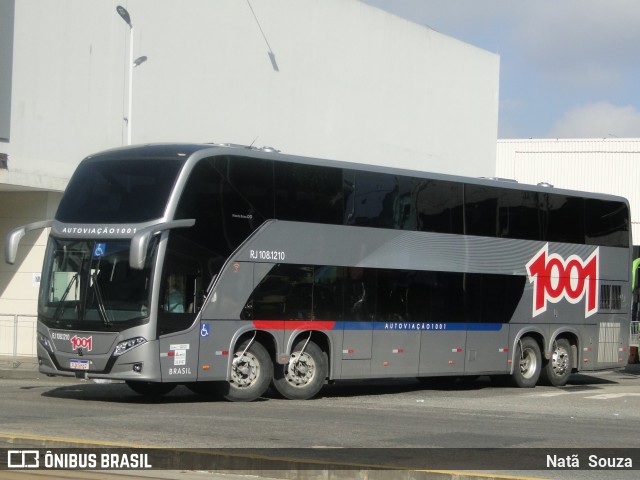 Auto Viação 1001 RJ 108.1210 na cidade de Rio de Janeiro, Rio de Janeiro, Brasil, por Natã  Souza. Número da foto: #9751108.