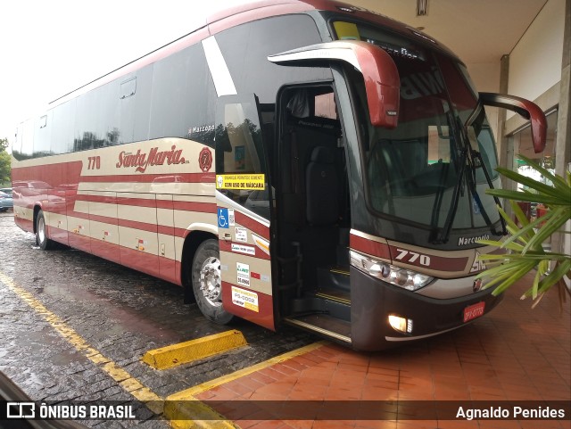 Santa Maria Fretamento e Turismo 770 na cidade de São José dos Campos, São Paulo, Brasil, por Agnaldo Penides. ID da foto: 9752756.