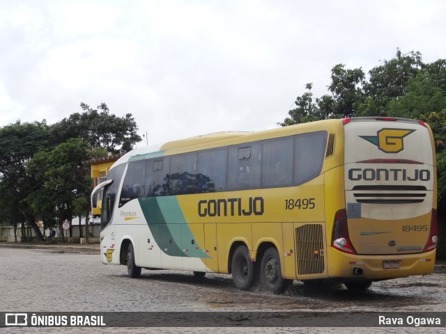 Empresa Gontijo de Transportes 18495 na cidade de Vitória da Conquista, Bahia, Brasil, por Rava Ogawa. ID da foto: 9751185.